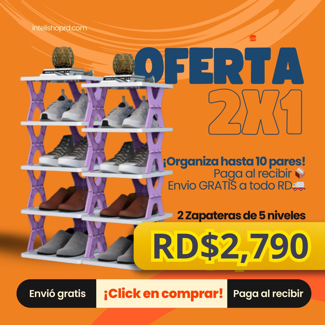(OFERTA 2X1) Organizador de Zapatos y Accesorios- 5 Niveles