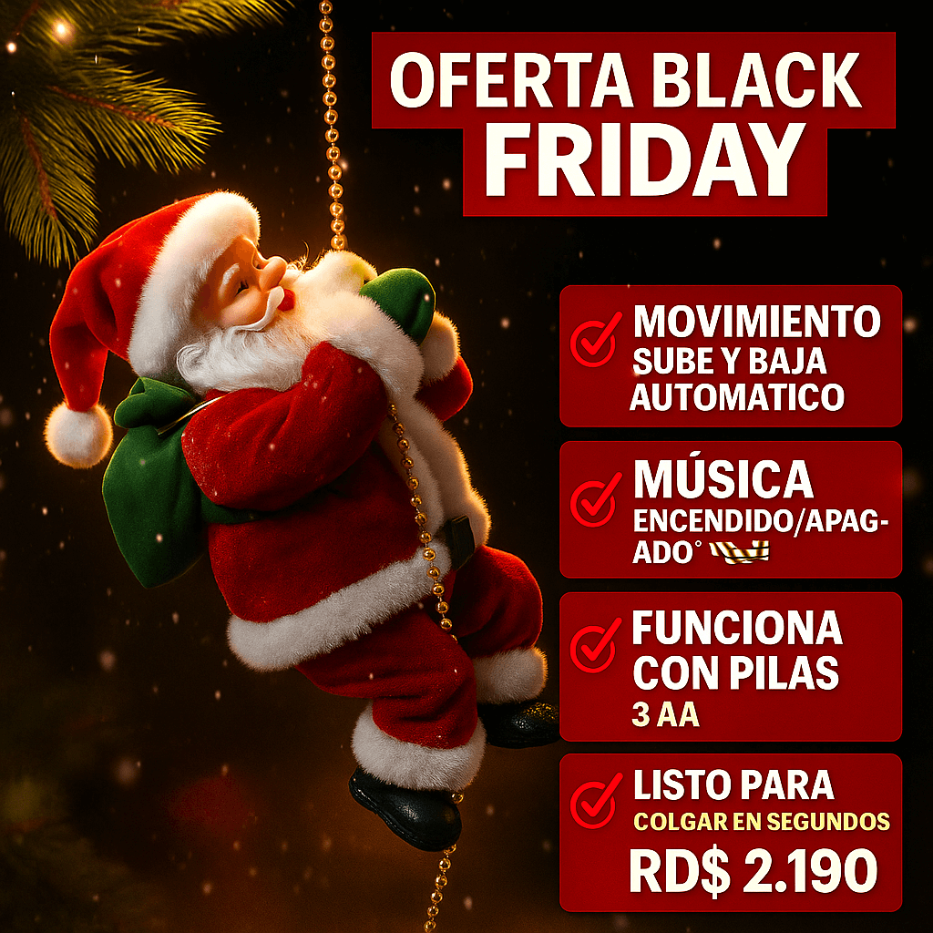 Santa Claus Escalador Eléctrico Musical