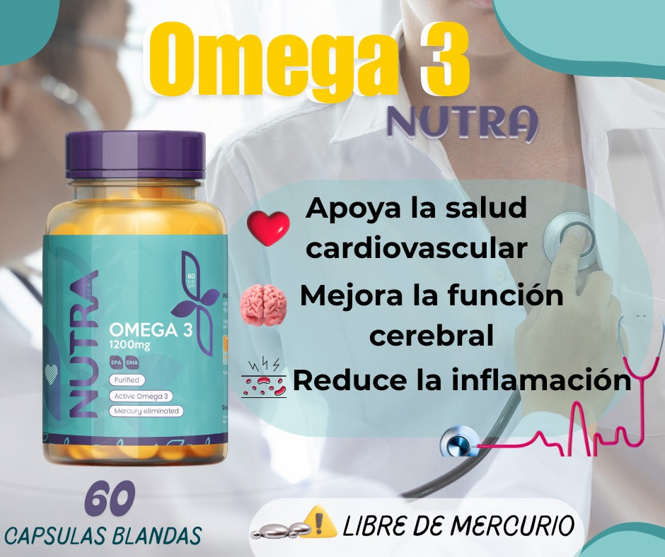 Omega 3 Nutra™- 60 Capsulas Gel