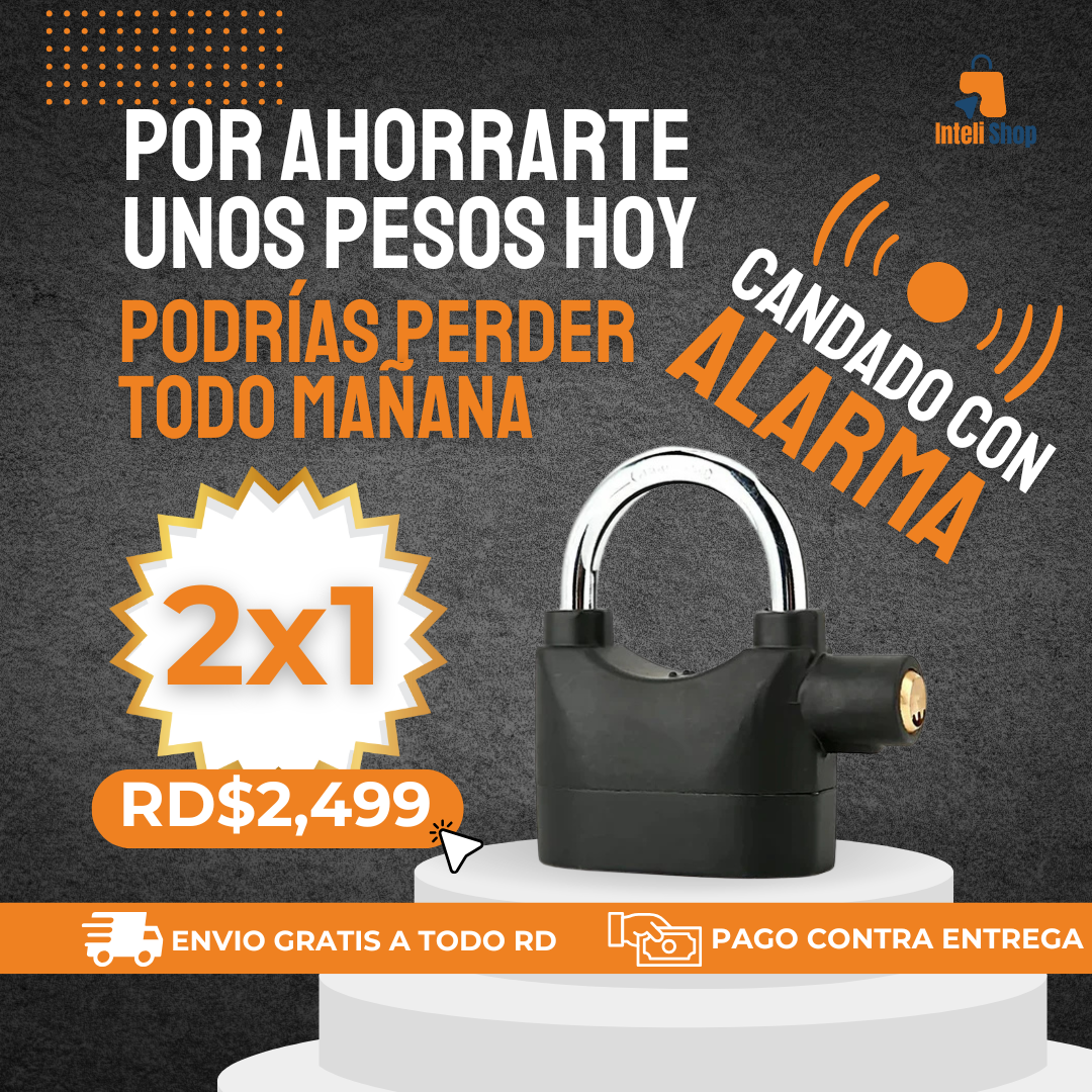 Candado con Alarma Smart (OFERTA 2x1)- EL ORIGINAL✔